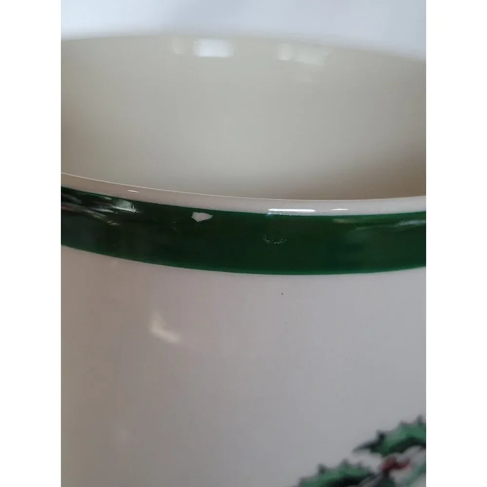 SPODE Christmas‎ Tree Santa Coffee Tea Cups 6oz Set of 2 England VTG